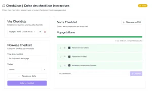 generateur de checklist interactive